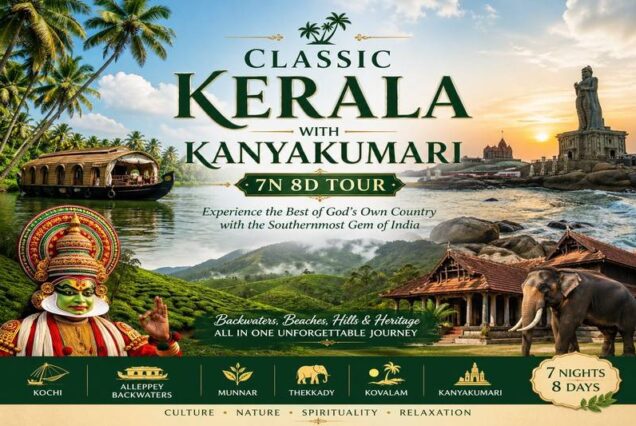 Classic Kerala with Kanyakumari 7N 8D Tour Package