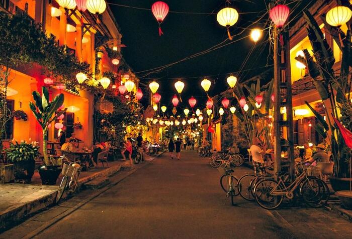 Lantern-lit streets of Hoi An Ancient Town, Vietnam - Humsafar Holidays